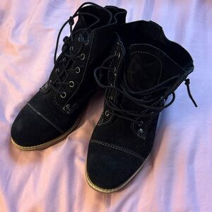 Black Lace Up Booties